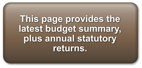 This page provides the latest budget summary, plus annual statutory returns.