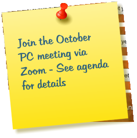 Join the October PC meeting via Zoom - See agenda for details