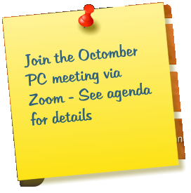 Join the Octomber PC meeting via Zoom - See agenda for details