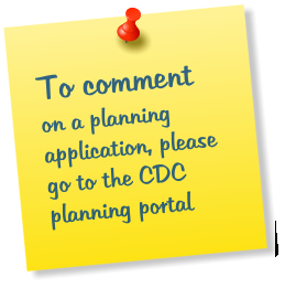 To comment on a planning application, please go to the CDC planning portal